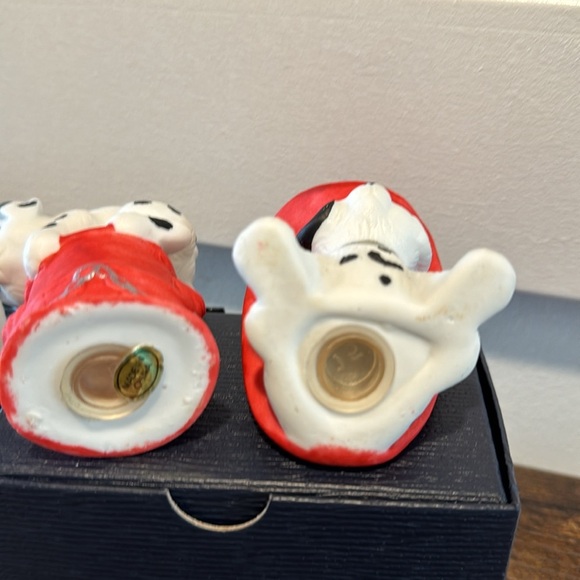 Adorable Dalmatian firefighter puppies, salt, and pepper shakers red white black - Picture 8 of 10